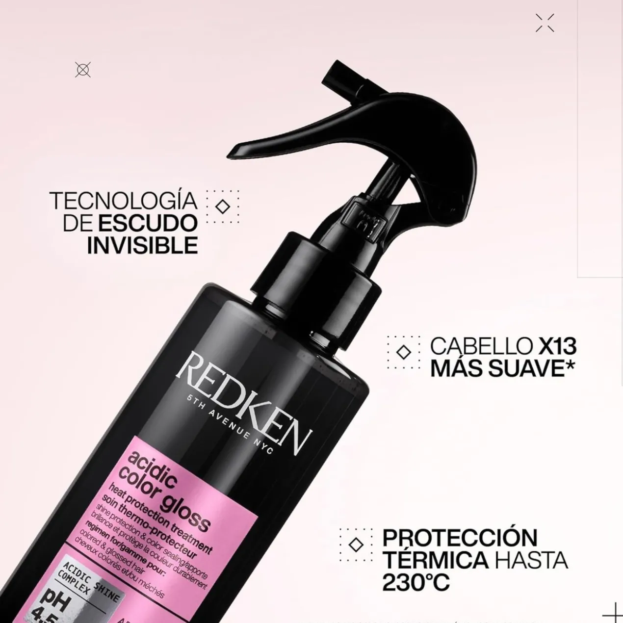 Acidic Color Gloss Traitement sans rinçage pour cheveux colorés et brillants