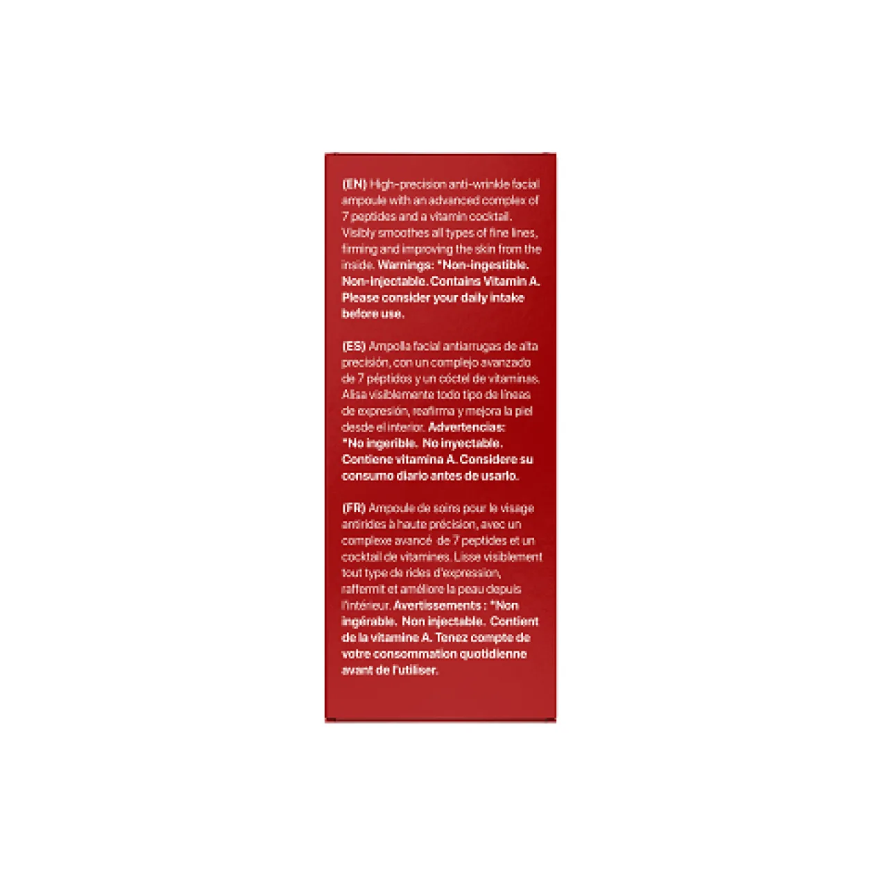 Ampoule Anti-Rides aux 7 Peptides et Vitamines BTx7 Lift