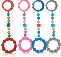Anneau de dentition en silicone avec pince +3 mois