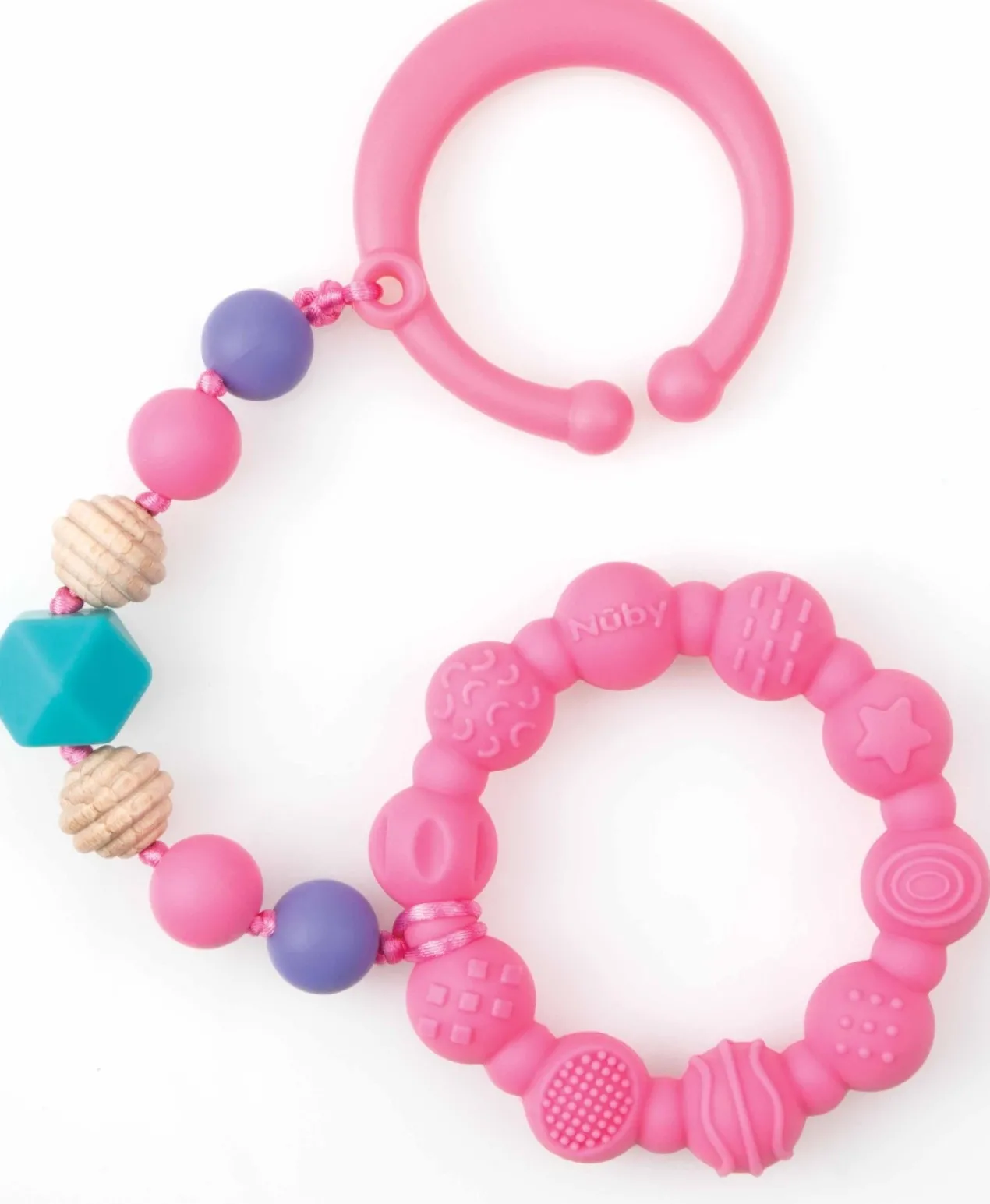 Anneau de dentition en silicone avec pince +3 mois