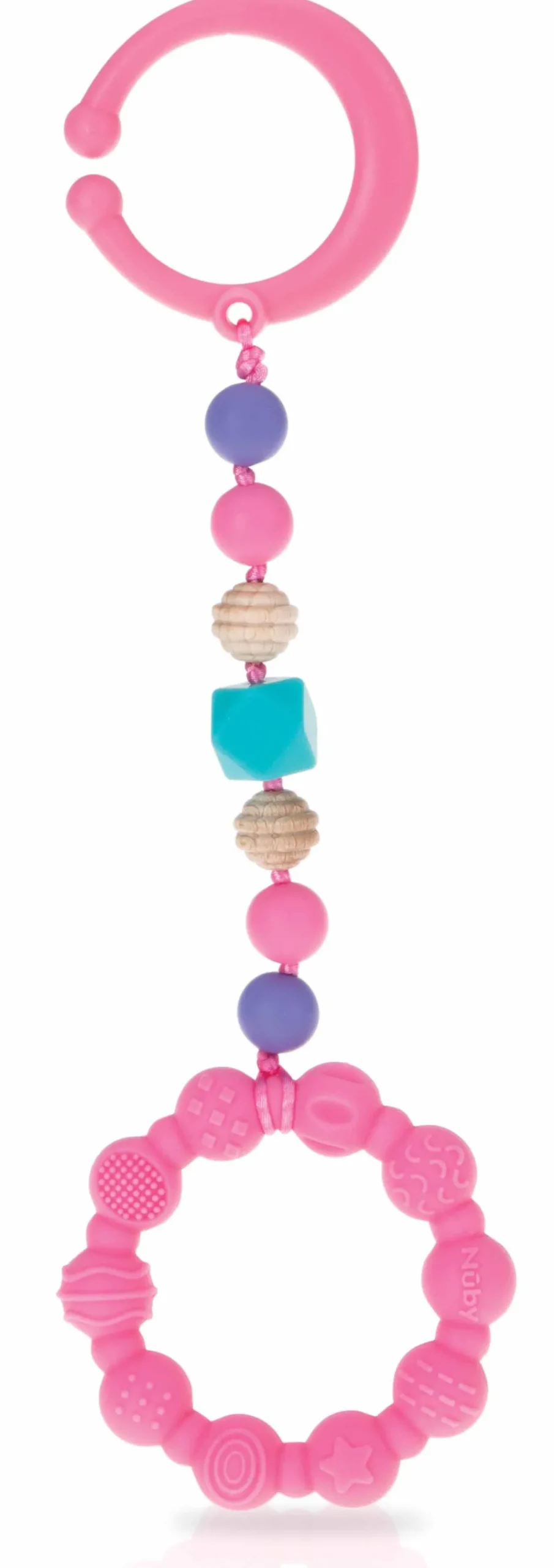 Anneau de dentition en silicone avec pince +3 mois