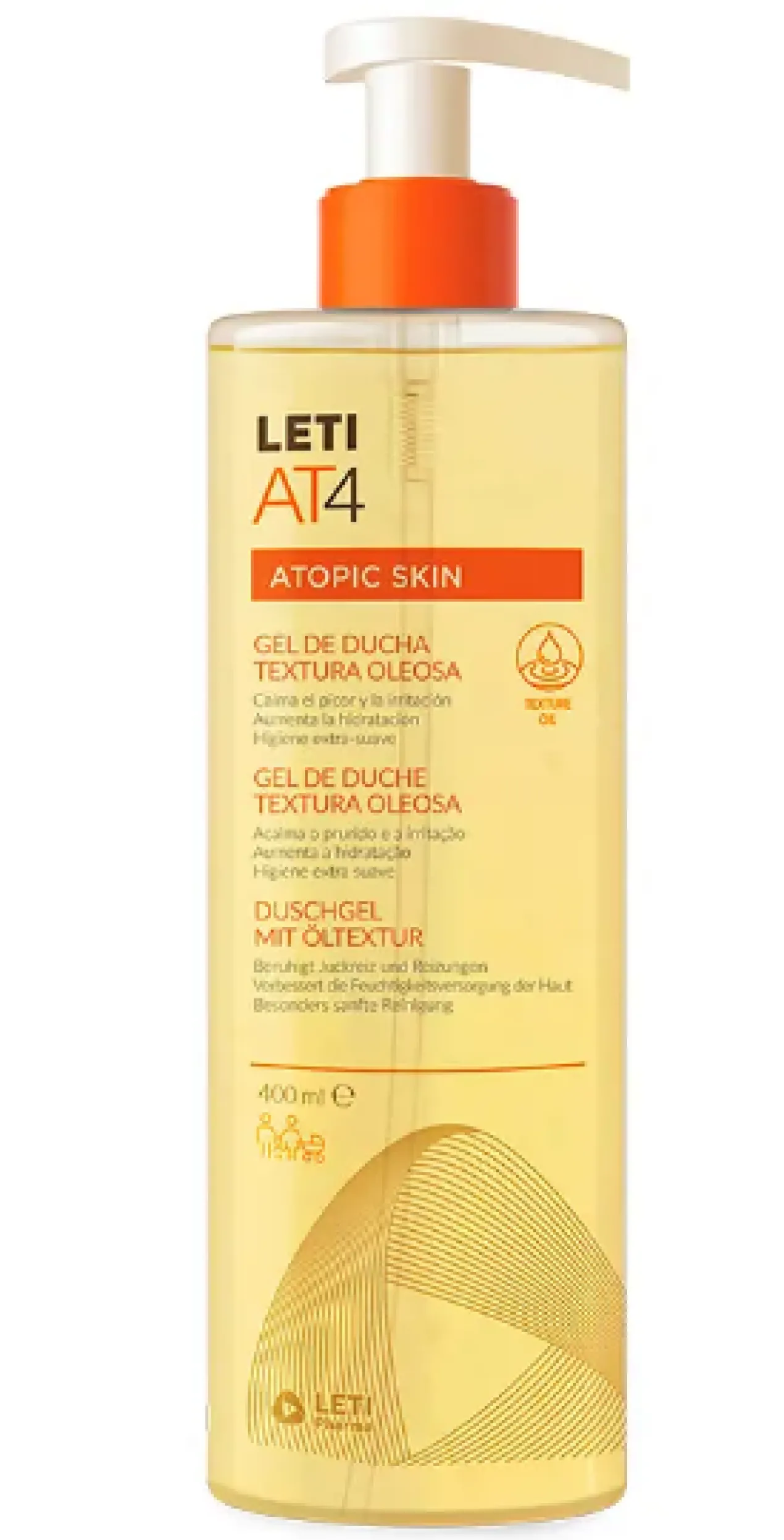 AT4 Atopic Skin Gel Douche Texture Huileuse