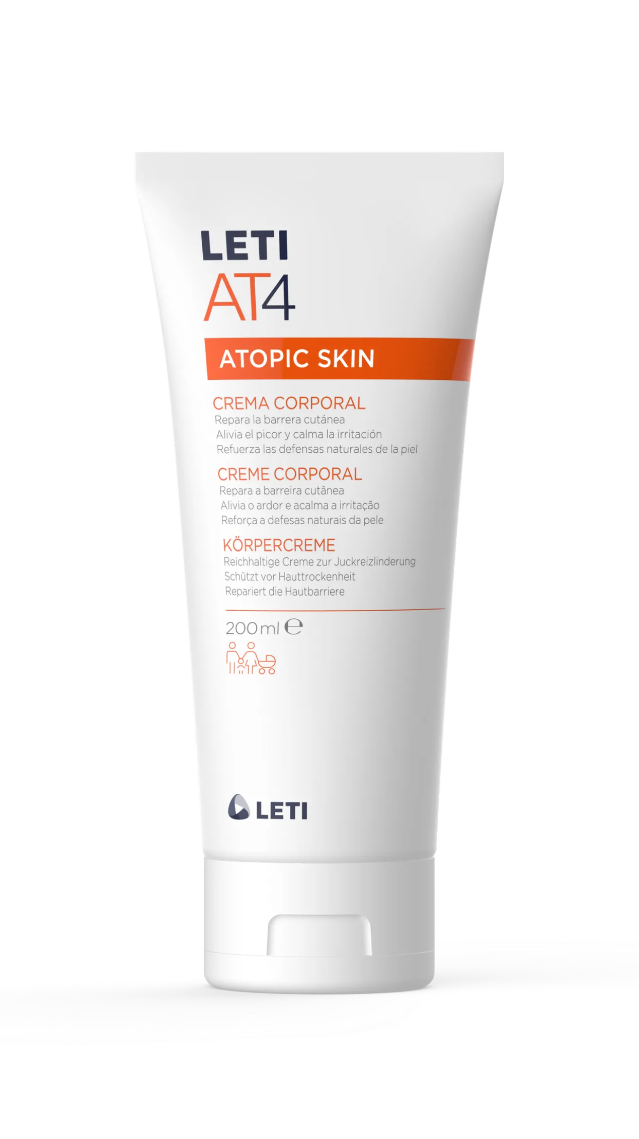 AT4 Crème pour le corps pour les peaux atopiques