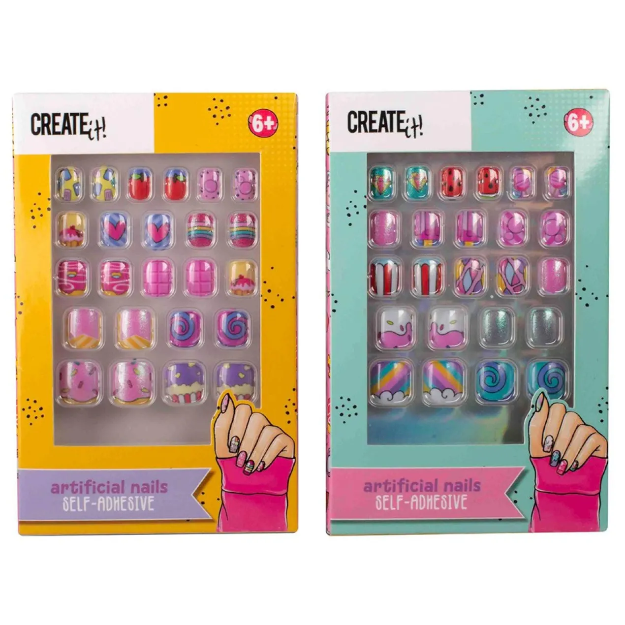 Autocollants Faux Ongles Candy