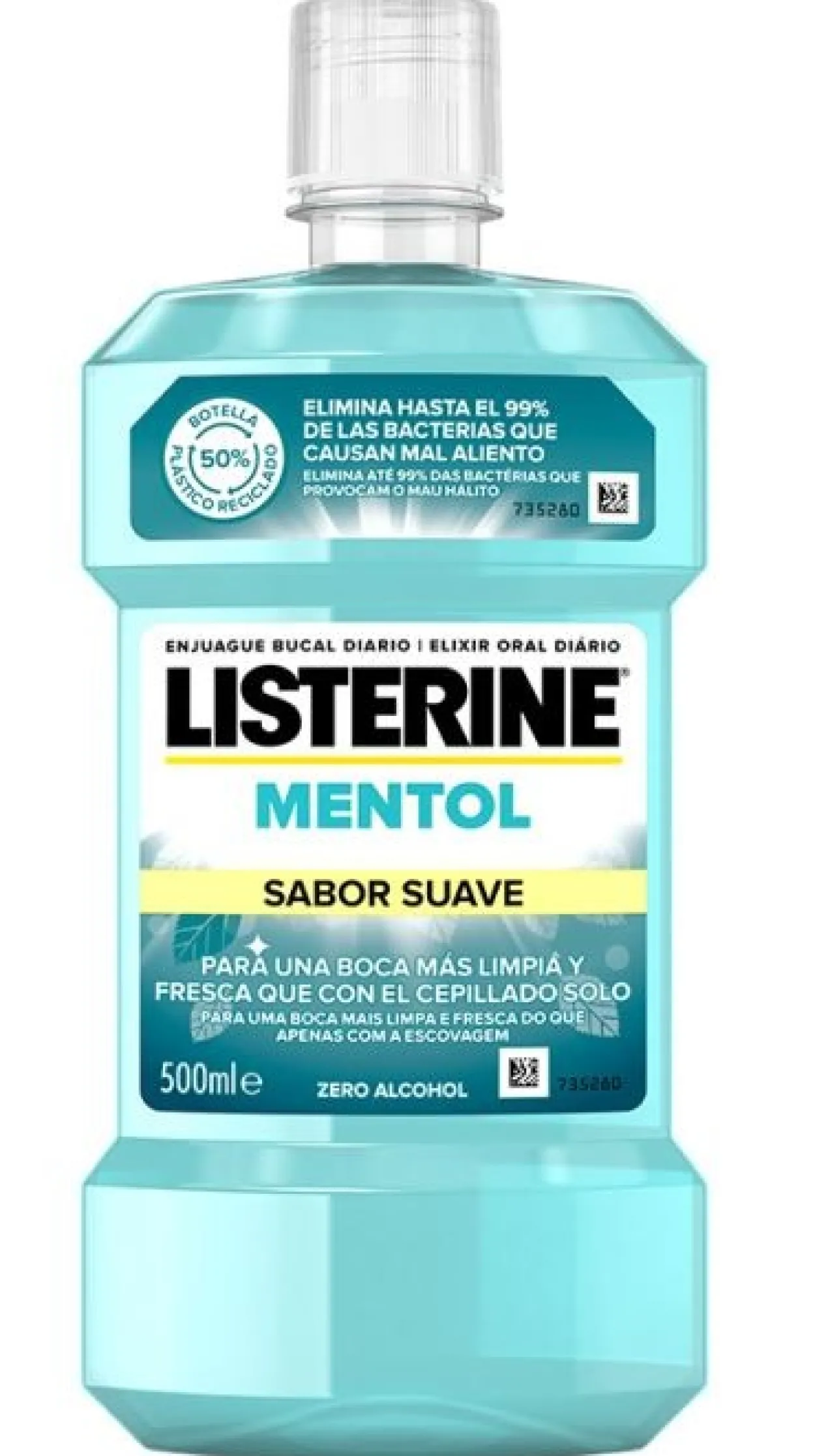 Bain de Bouche Menthol Goût Doux Zéro Alcool