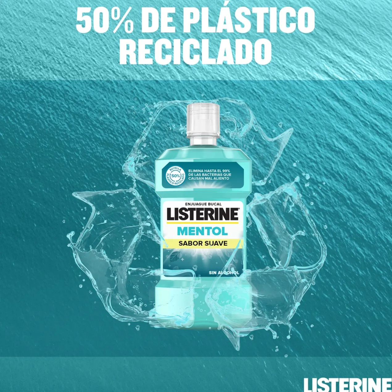 Bain de Bouche Menthol Goût Doux Zéro Alcool