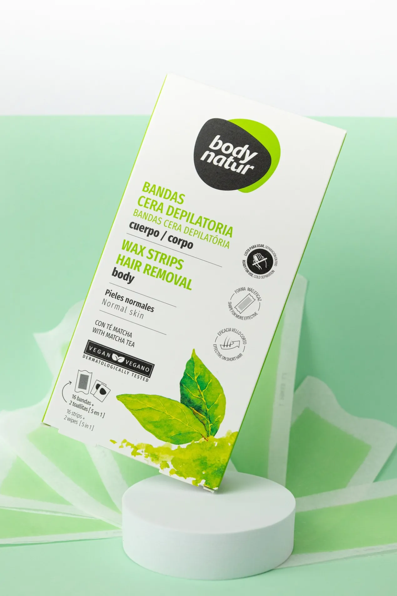 Bandes Dépilatoires Corporelles Thé Matcha