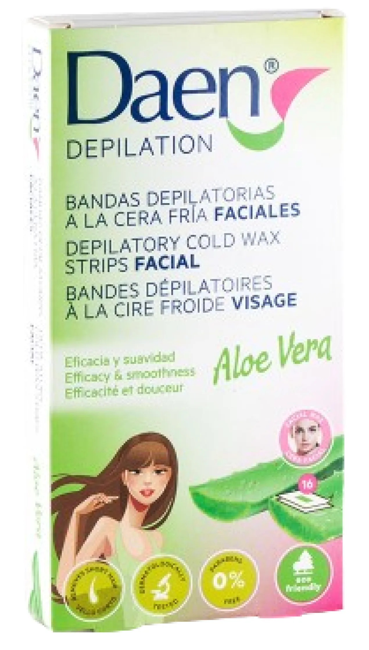 Bandes Épilatoires Faciales Aloe Vera