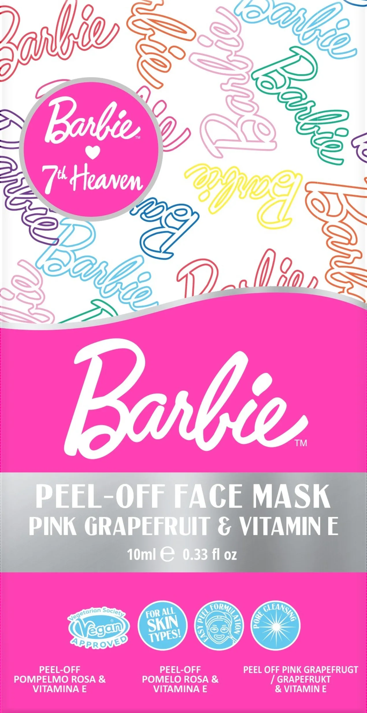 Barbie Masque Peel-Off Pamplemousse Rose et Vitamine E