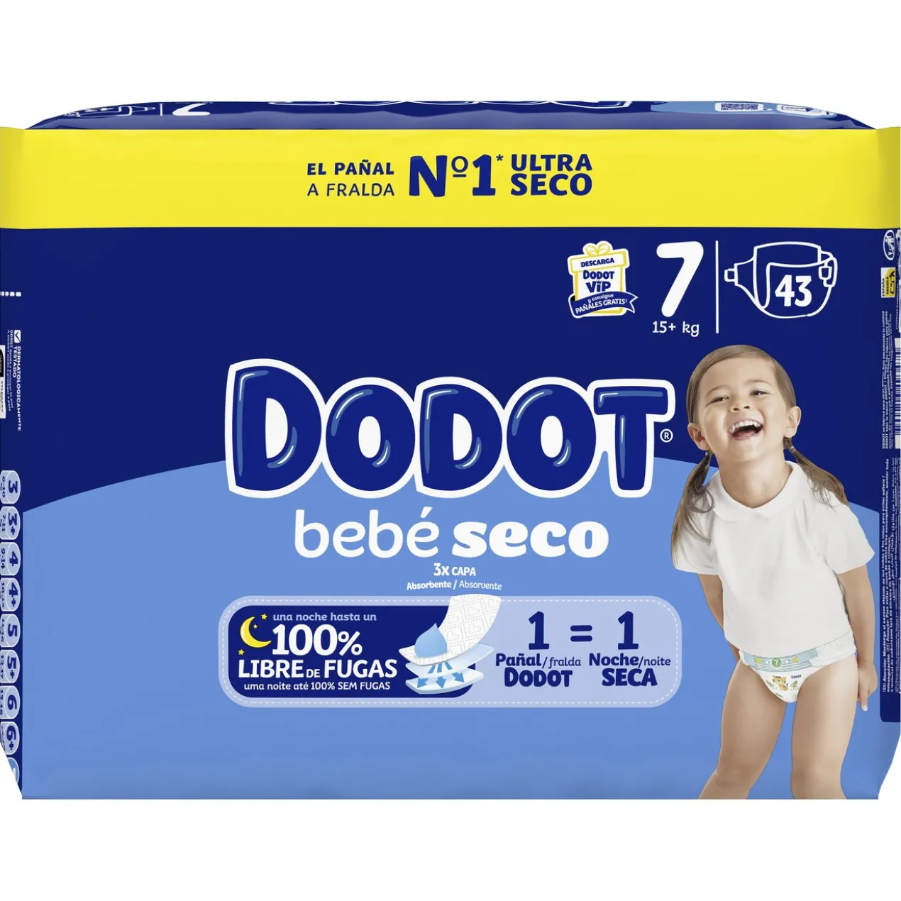 Bébé Sèche Taille 7 Couches pour Bébé 15kg+