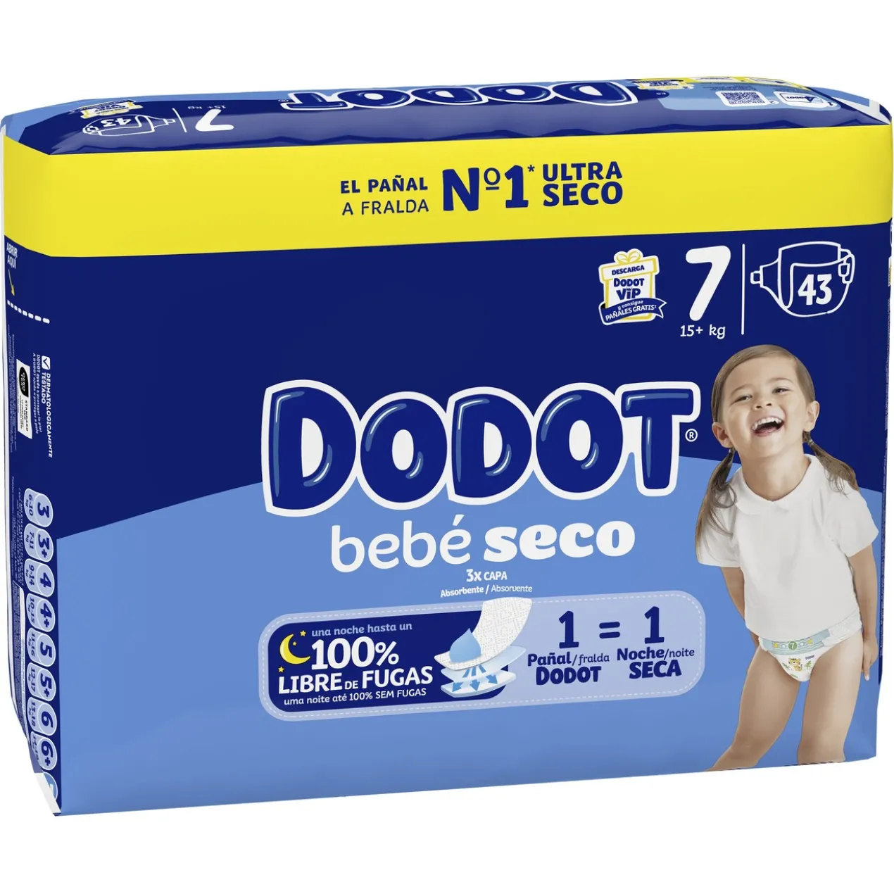 Bébé Sèche Taille 7 Couches pour Bébé 15kg+