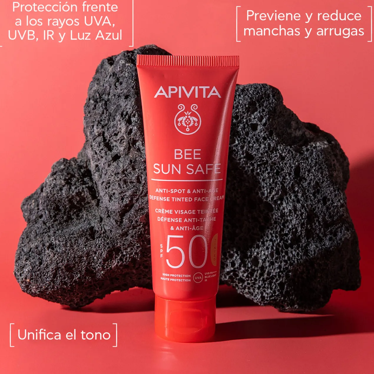 Bee Sun Safe Crème Anti-âge & Anti-taches SPF50 Coloré