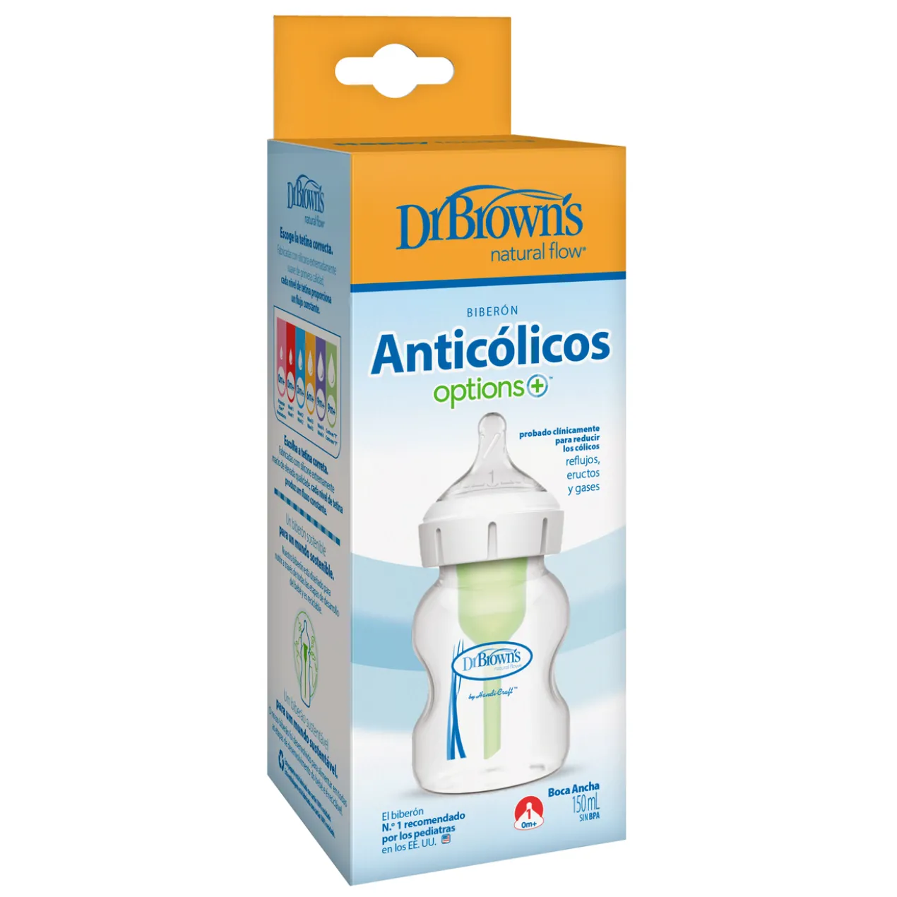 Biberon Anti-colique Options+ Goulot Large