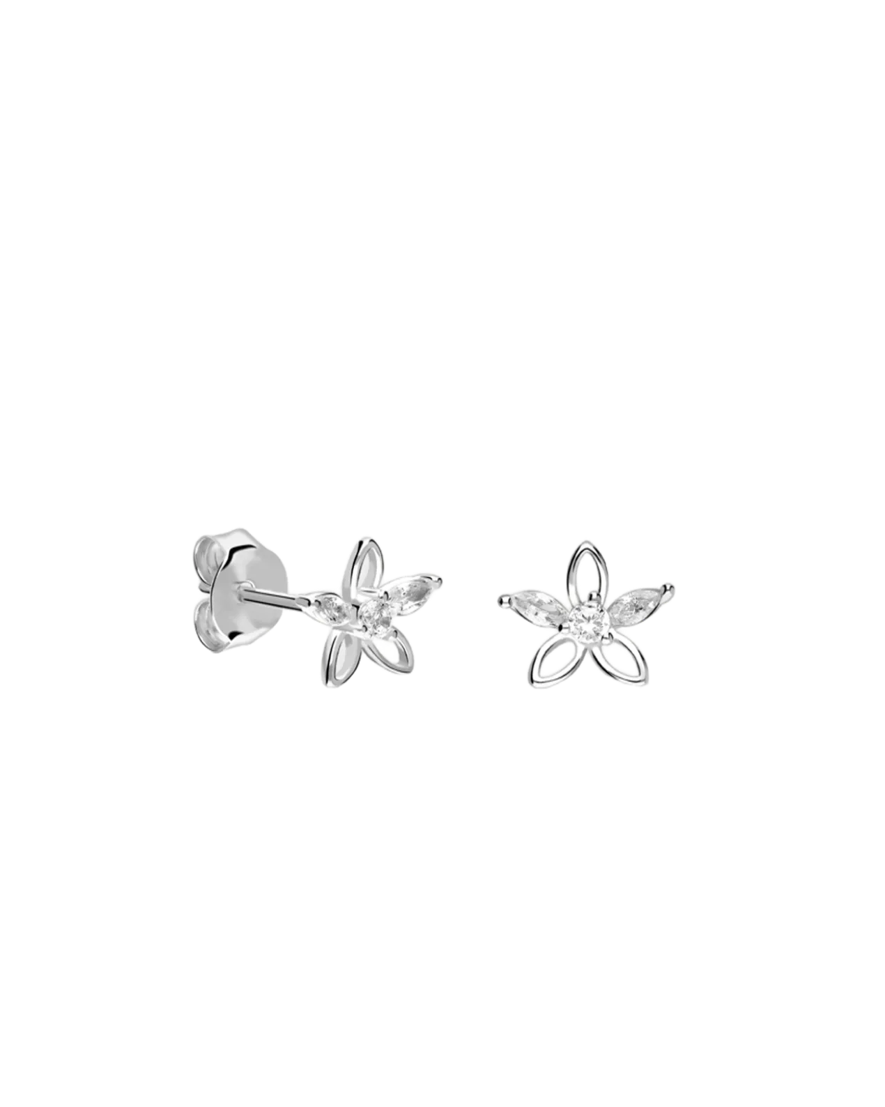 Boucles d’Oreilles en Argent Coquelicot