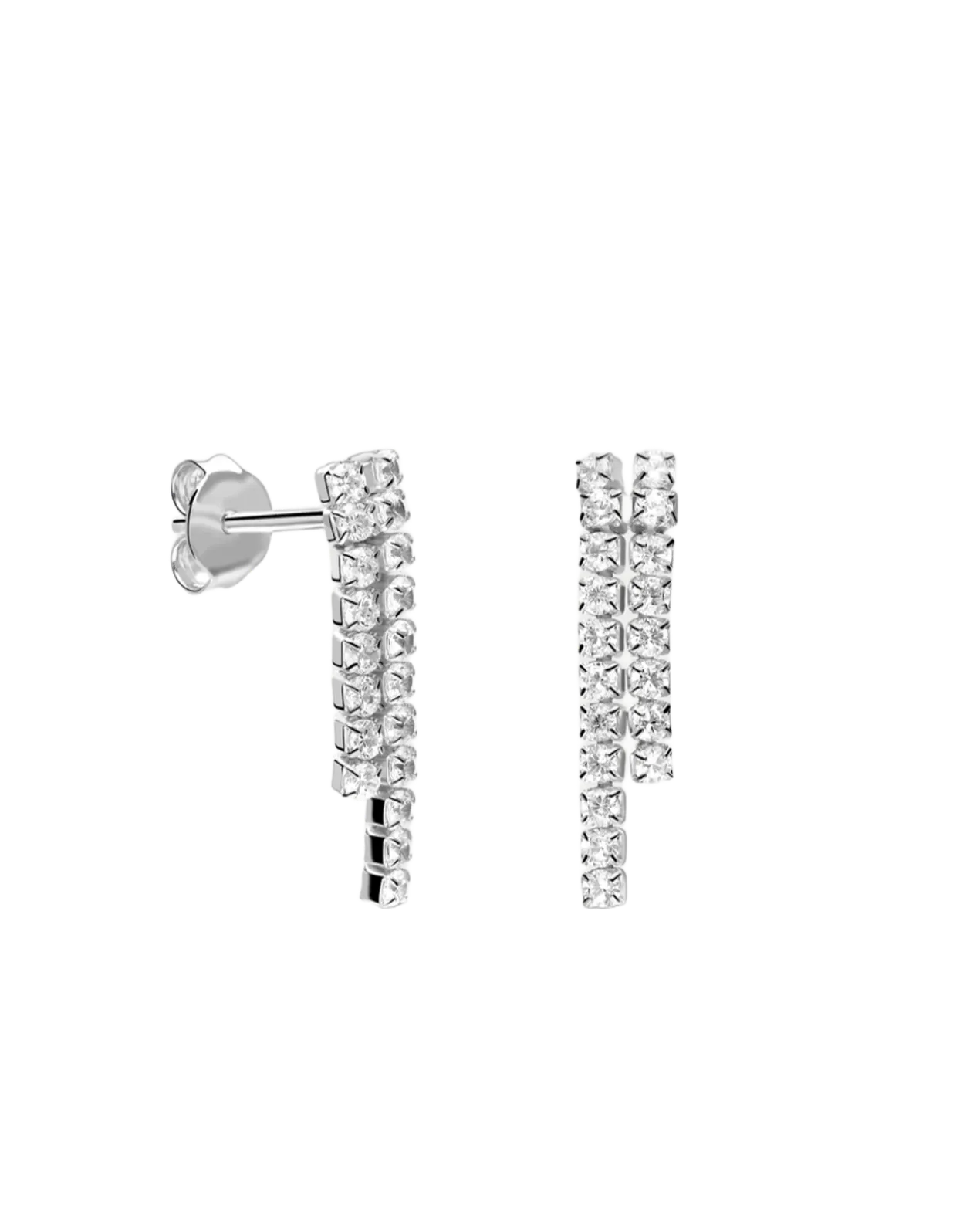 Boucles d’Oreilles en Argent Waterfall