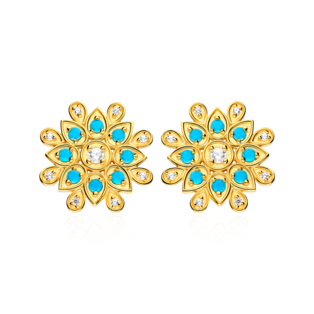 Boucles d'oreilles Seshat Argent Sterling / Plaqué or 18K