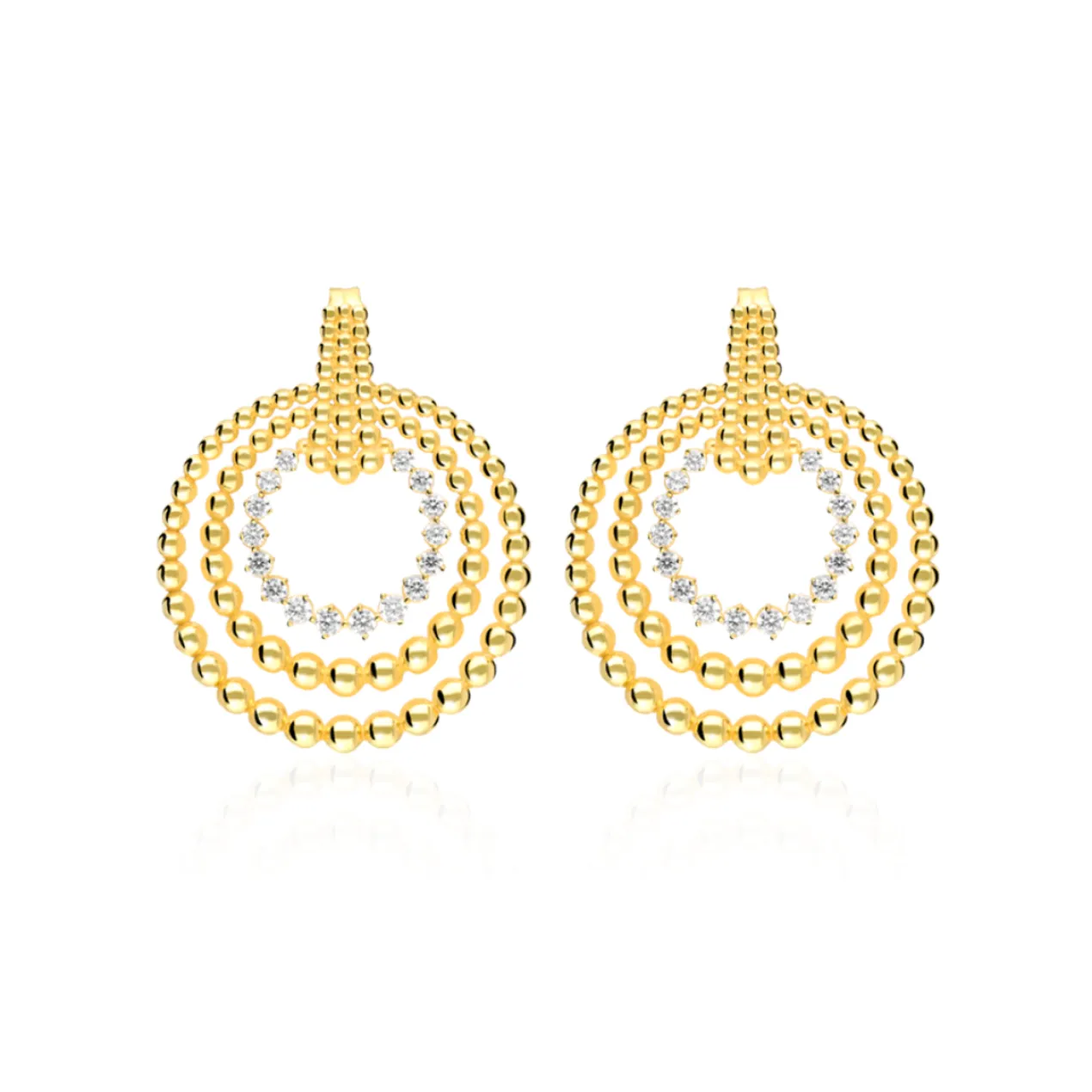 Boucles d'oreilles Sokaris Argent Sterling / Plaqué or 18K