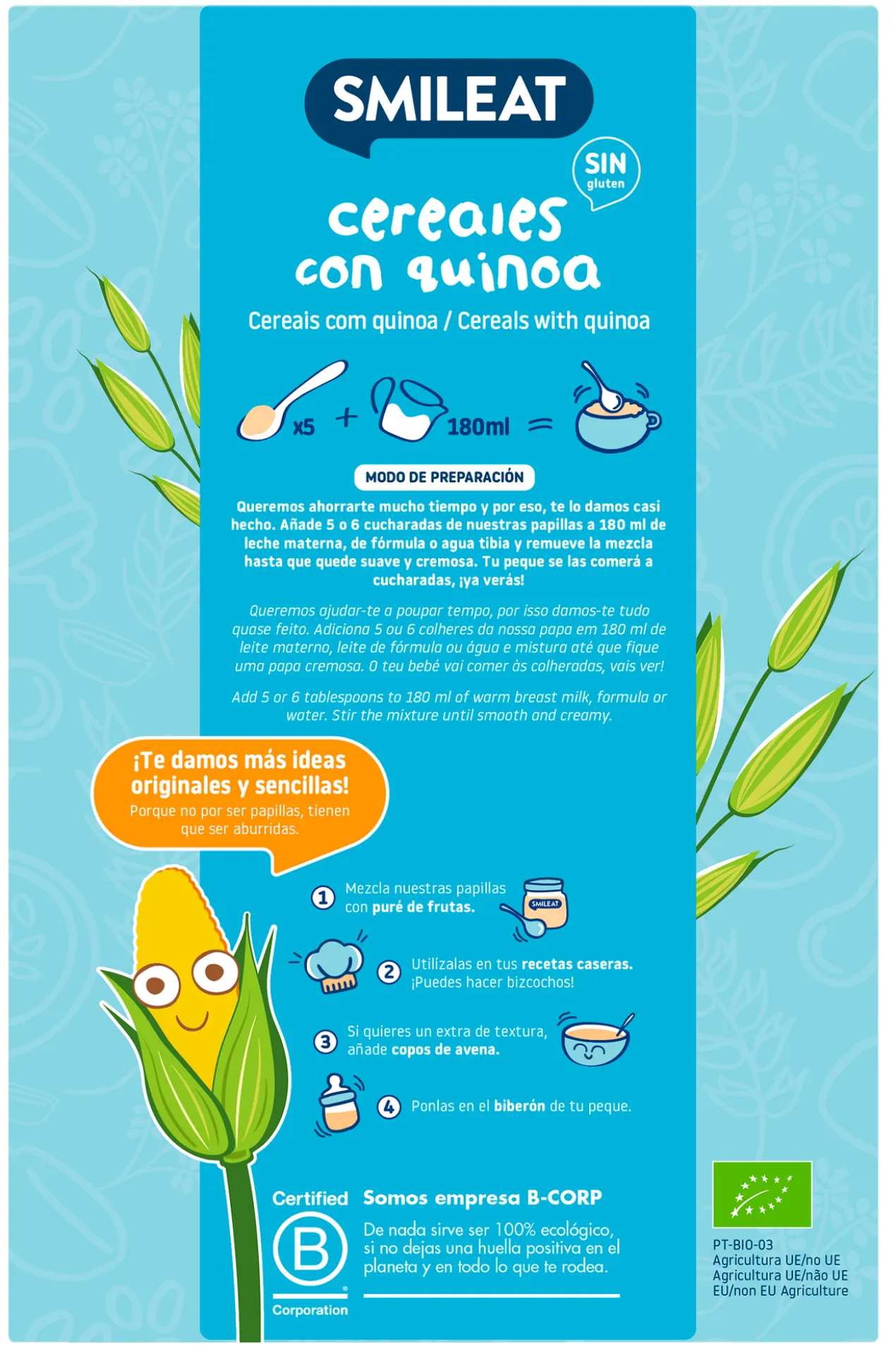 Bouillie Bio Céréales et Quinoa sans Gluten