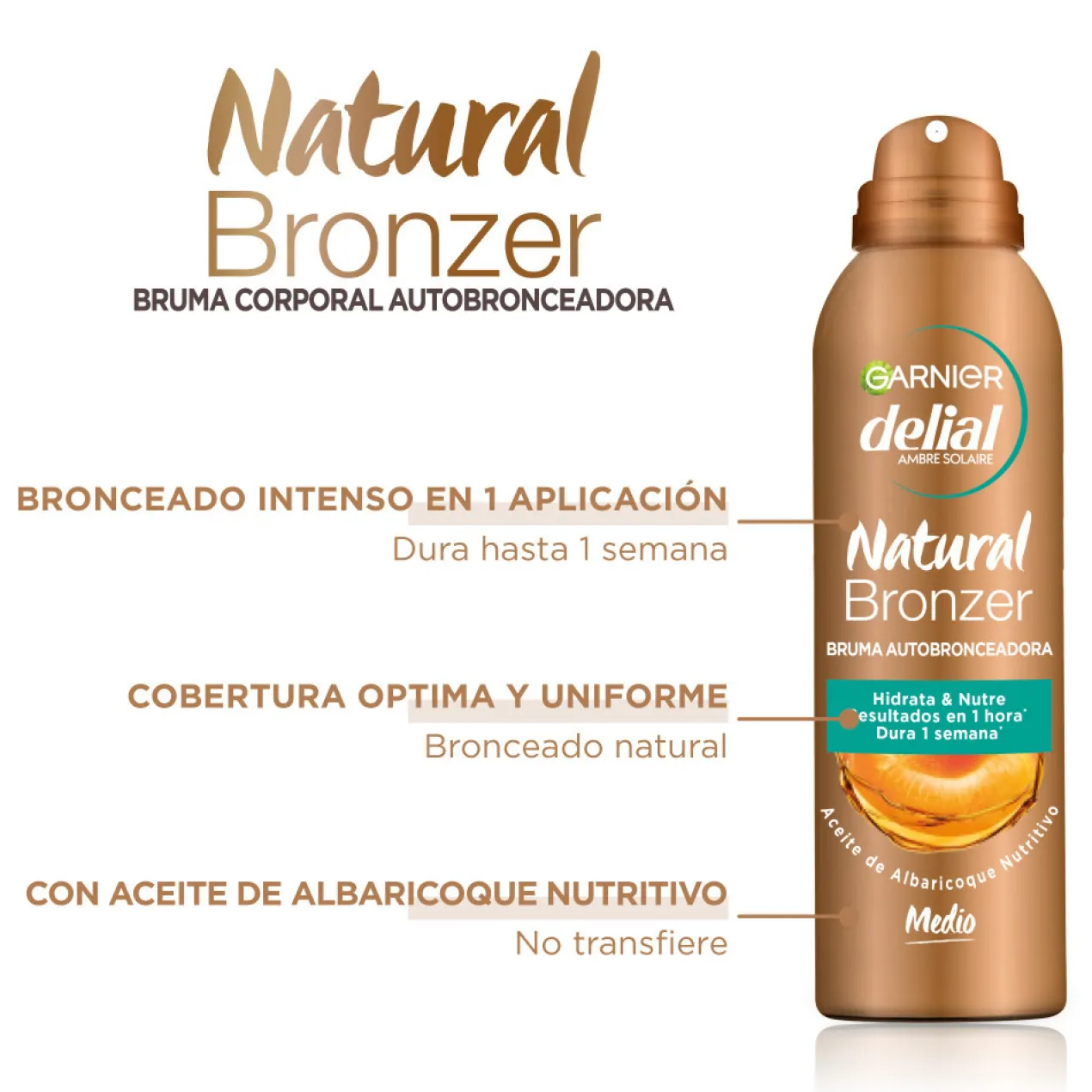 Brume Corporelle Autobronzante à l'Huile d'Abricot Delial