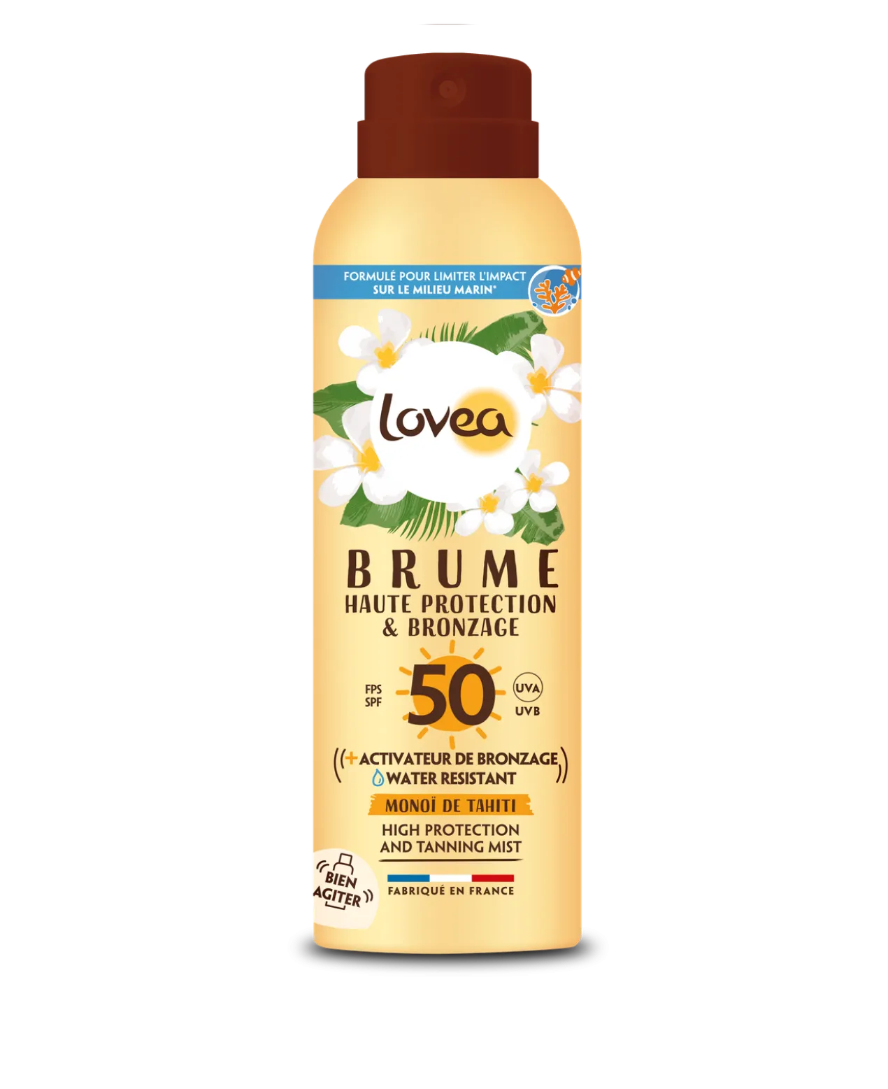 Brume Haute Protection et Bronzage au Monoï SPF 50