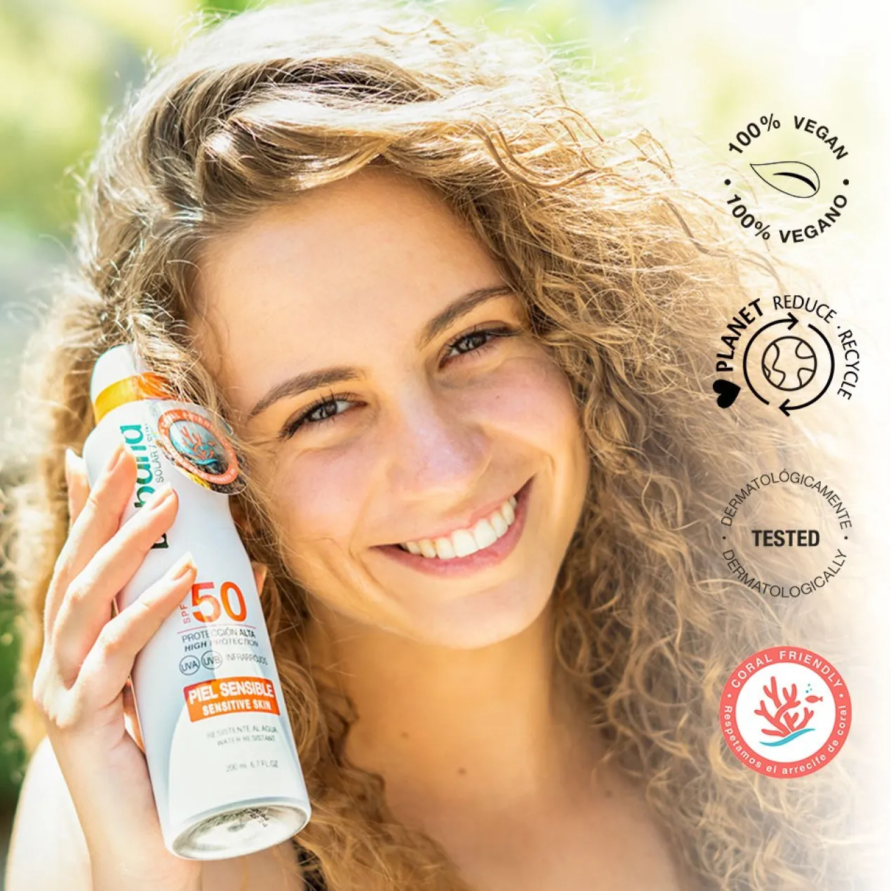 Brume solaire protectrice peaux sensibles