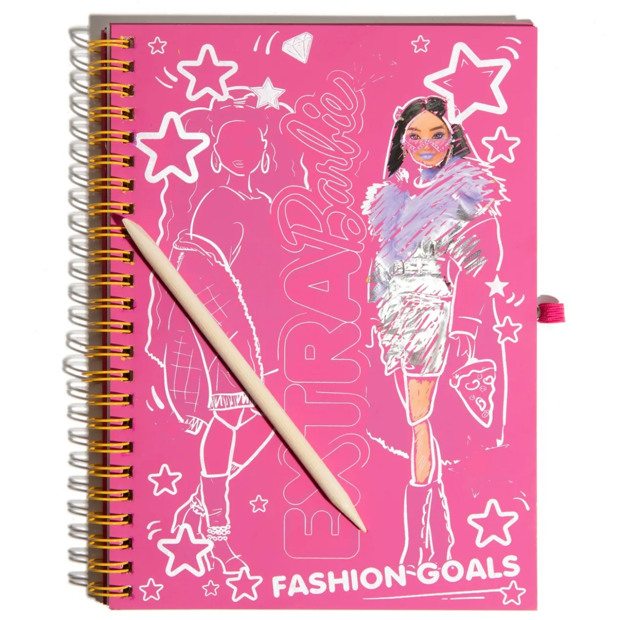 Carnet Barbie Magic Pink Scratch Book