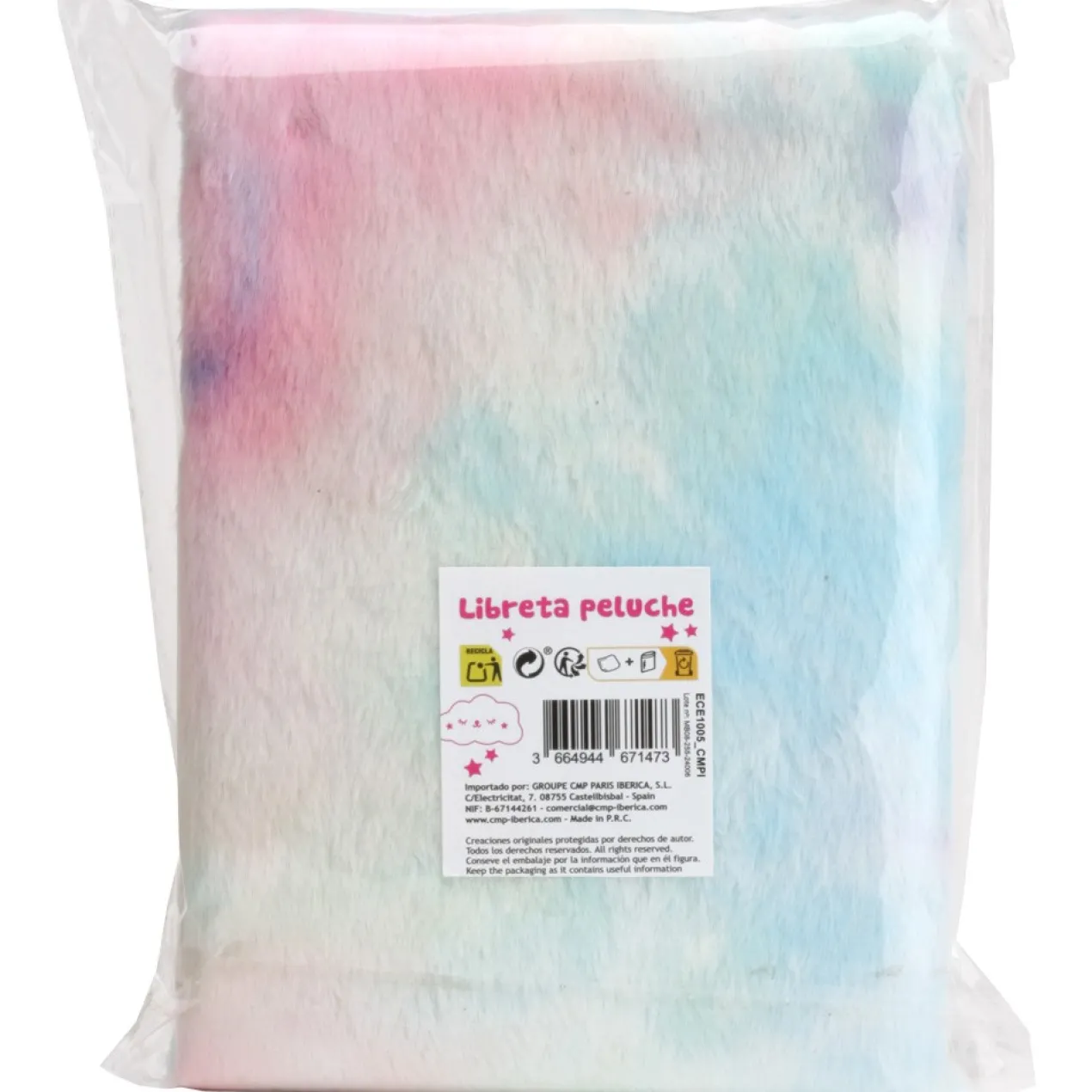 Carnet Peluche Arc-en-Ciel