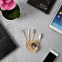 Câble USB 3-en-1 MICRO USB-T C