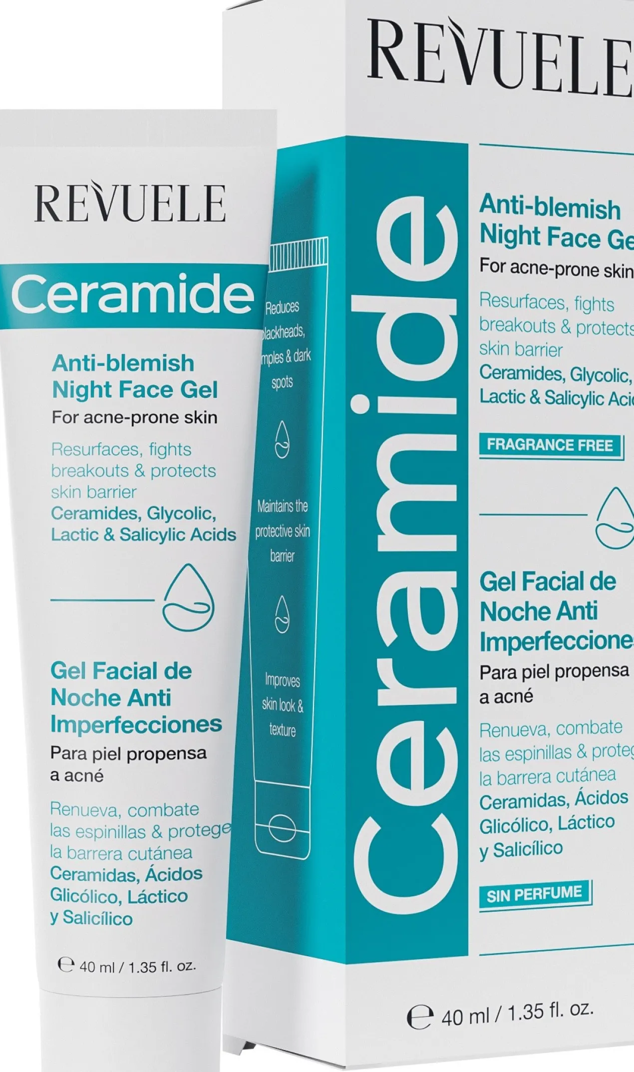 Ceramide Gel pour le Visage de Nuit Anti-imperfections