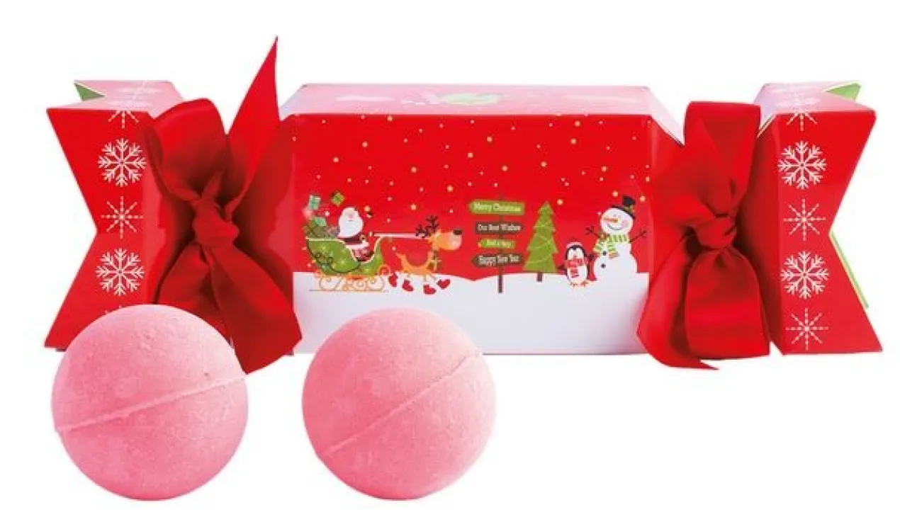 Christmas Cracker avec Deux Boules de Bain Effervescentes