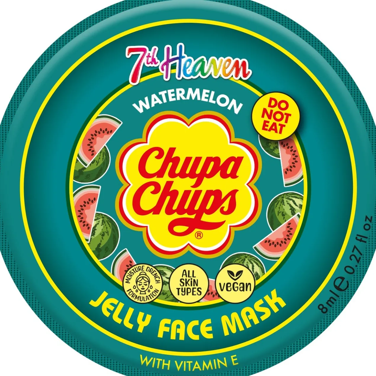 Chupa Chups Masque Visage en Gélatine Pastèque