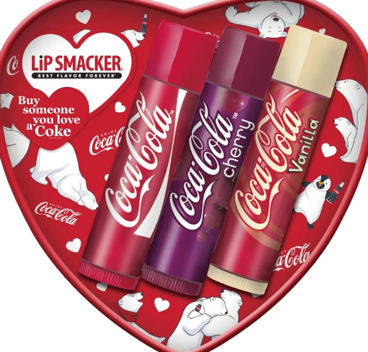 Coffret Baumes à lèvres Coca-Cola Heart