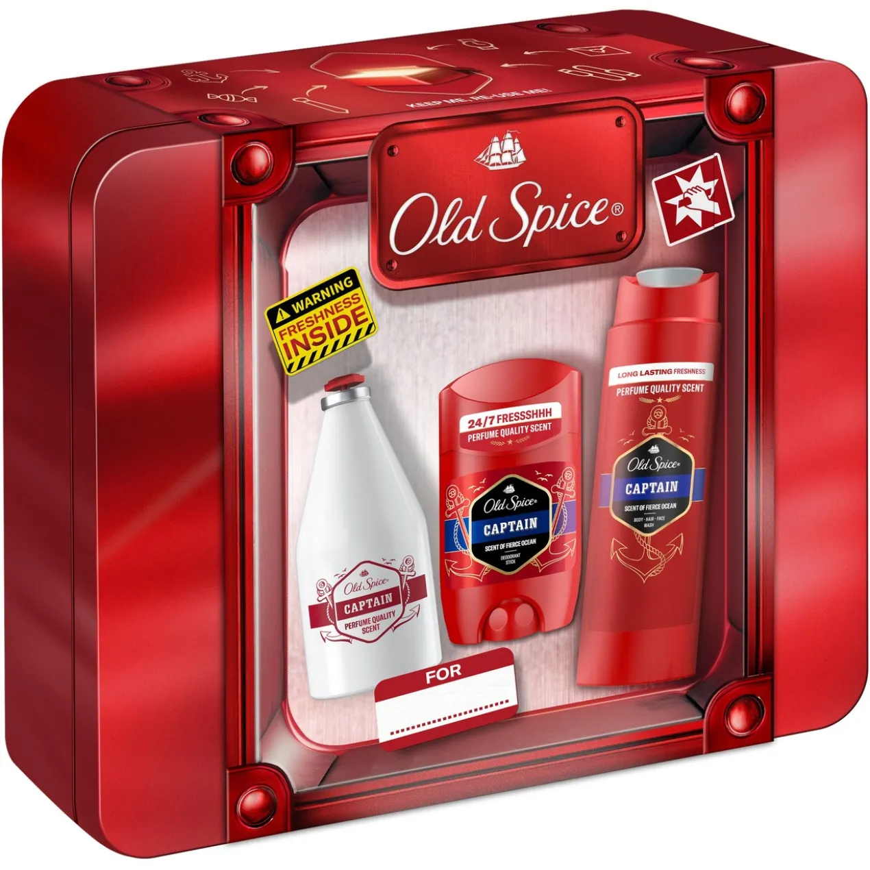 Coffret Cadeau Old Spice Captain – Boîte Métal