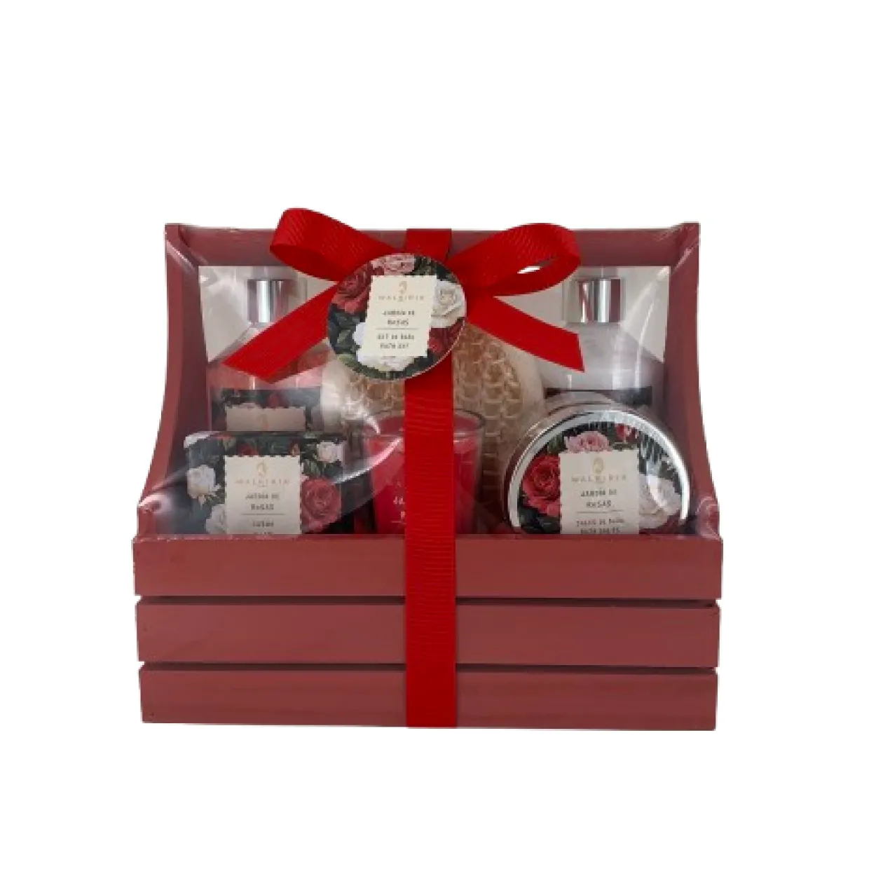 Coffret Spa Jardin De Roses Panier Bois