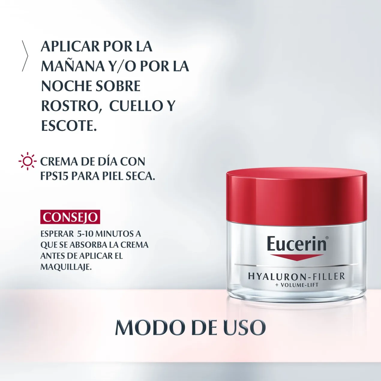Crème de Jour Hyaluron-Filler & Volume Lift SPF 15 Peau Sèche