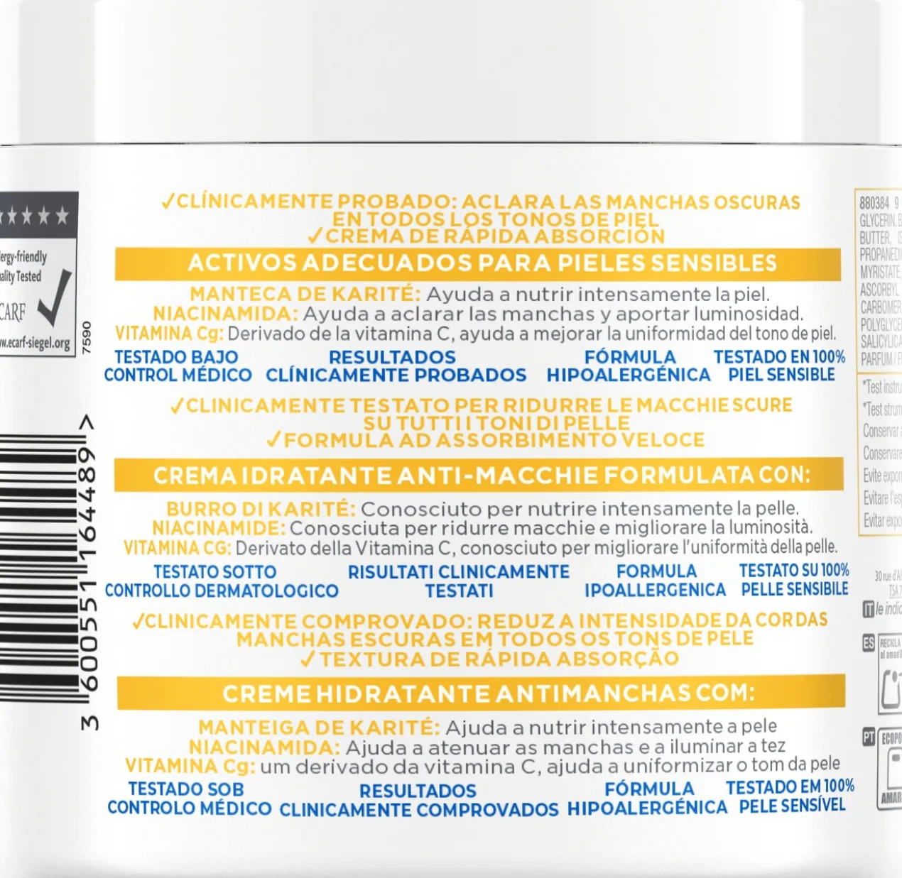 Crème hydratante anti-taches Niacidamide Bright