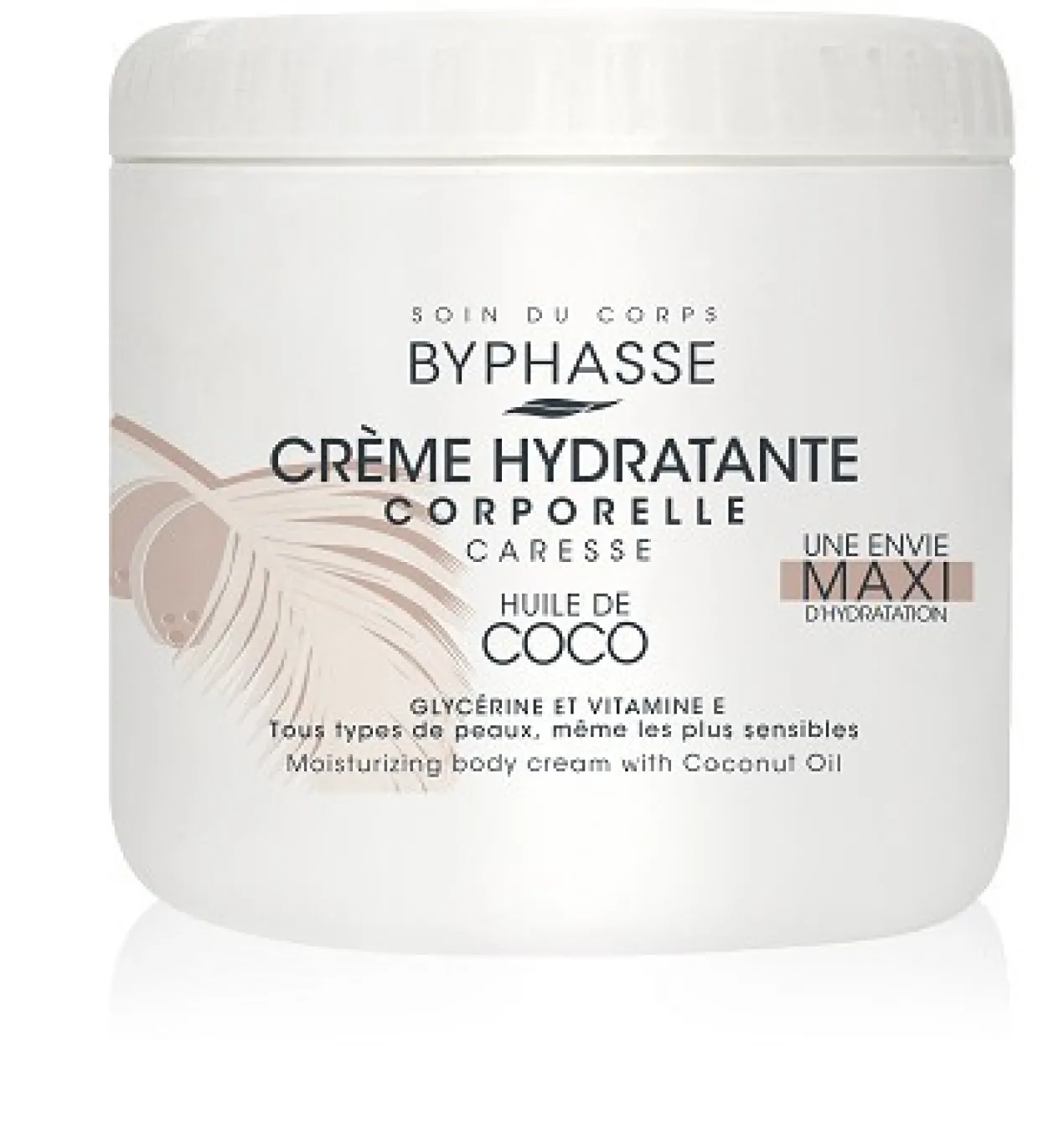 Crème hydratante corporelle à l'huile de coco