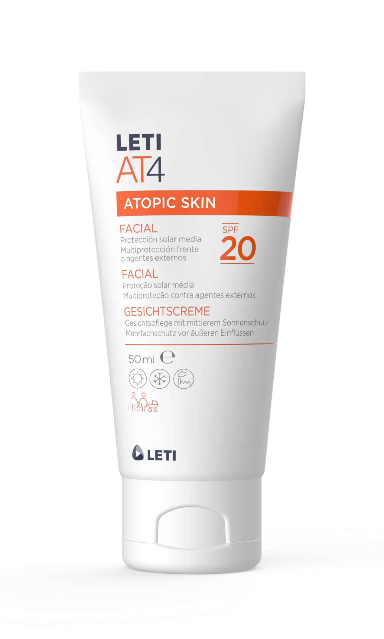 Crème Hydratante visage SPF20 pour peau atopique et/ou sèche