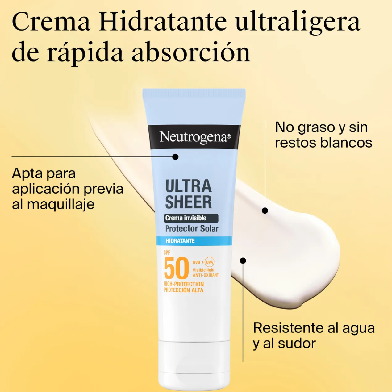 Crème Invisible Hydratante SPF50 Ultra Sheer