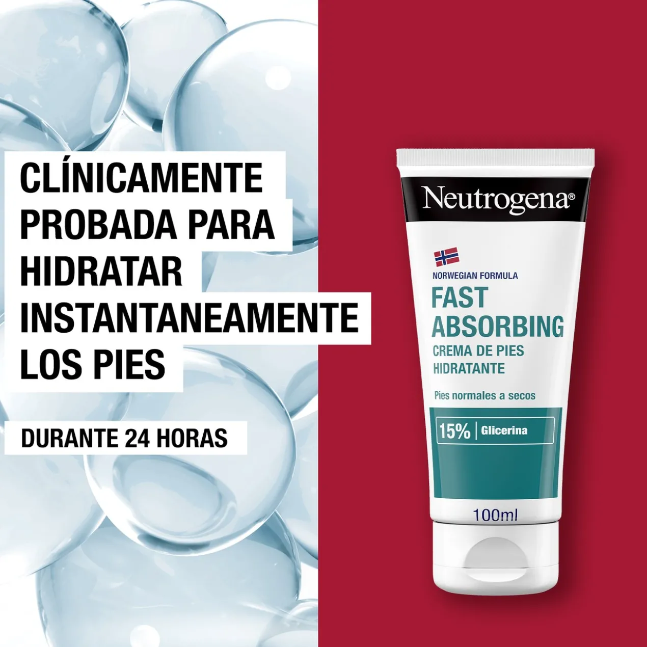 Crème pieds hydratante absorption immédiate à la glycérine