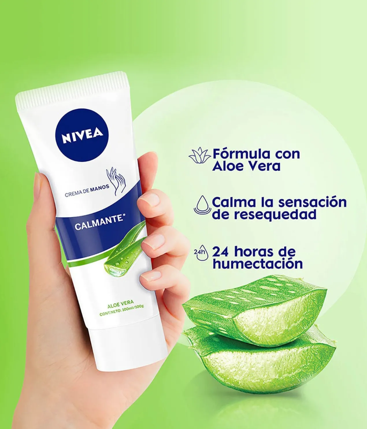 Crème pour les Mains Apaisante à l'Aloe Vera