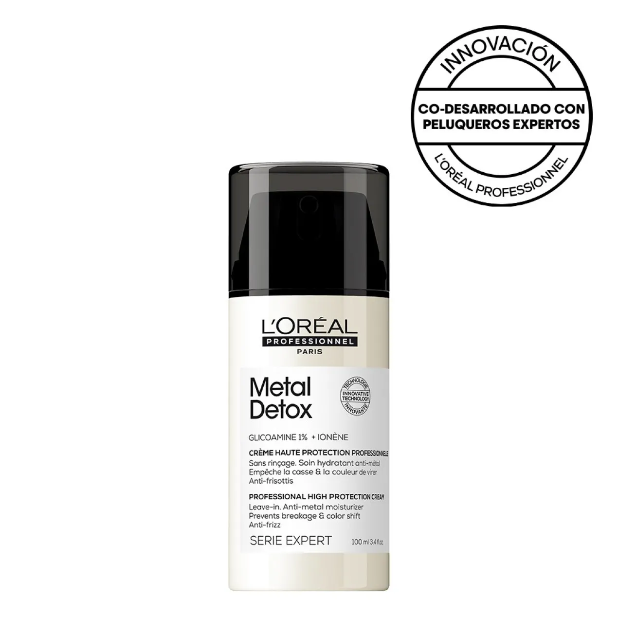 Crème sans rinçage Metal Detox – Tous types de cheveux – Protection thermique, anti-casse et force