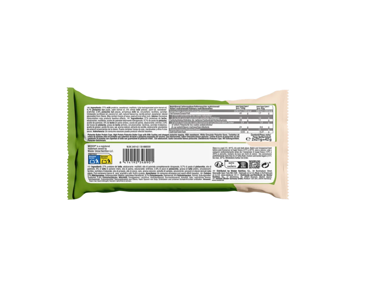 Cups Protéinés Pistache Butter 27% Protéines
