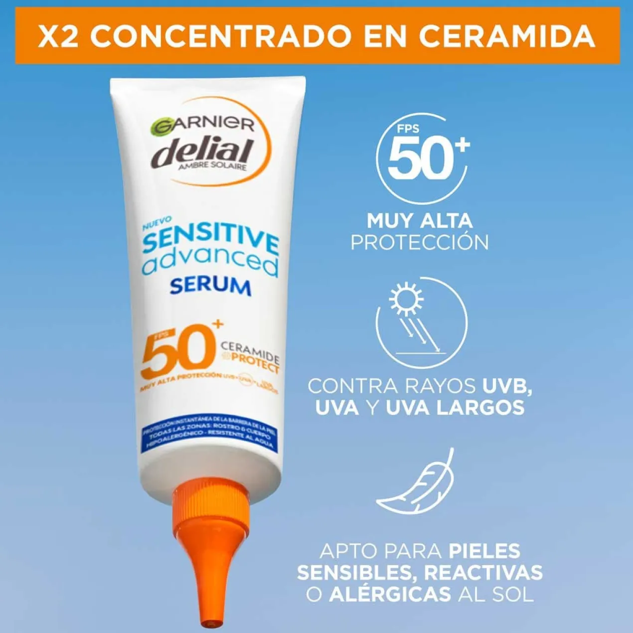 Delial Sensitive Advanced Sérum Corps SPF 50+