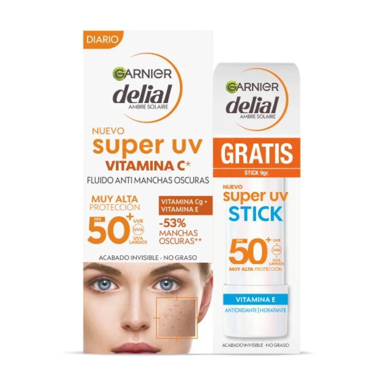 Delial Super UV Vitamine C SPF50+ Crème Visage + stick offert