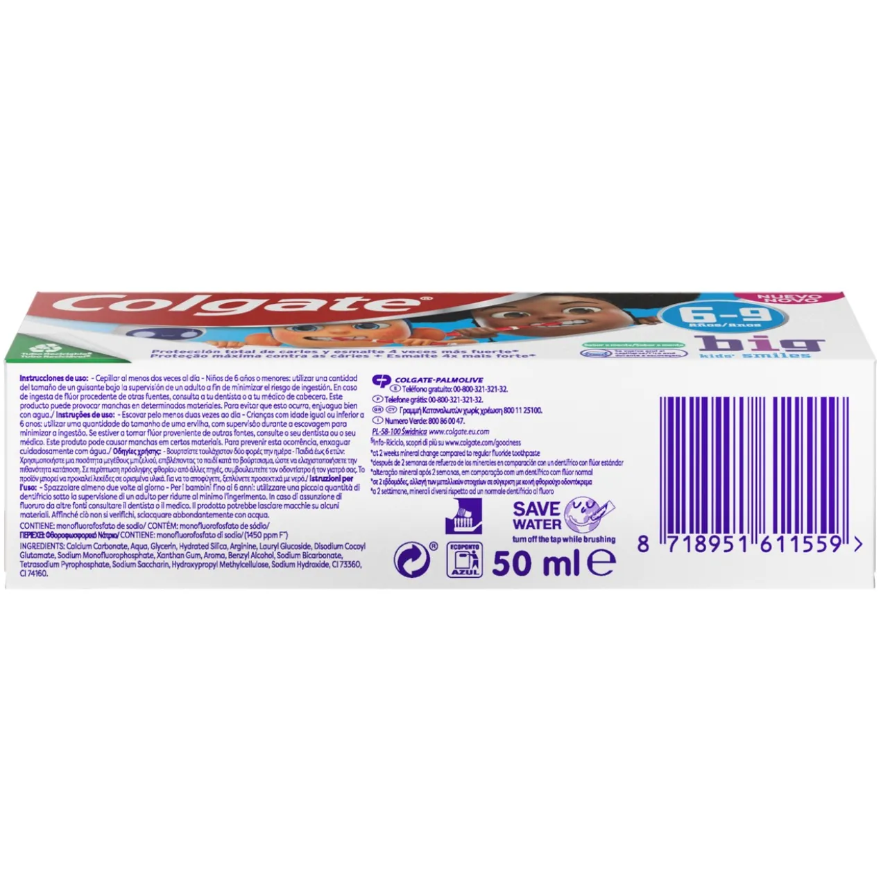 Dentifrice Enfants Big Kids Smiles 6-9 Ans