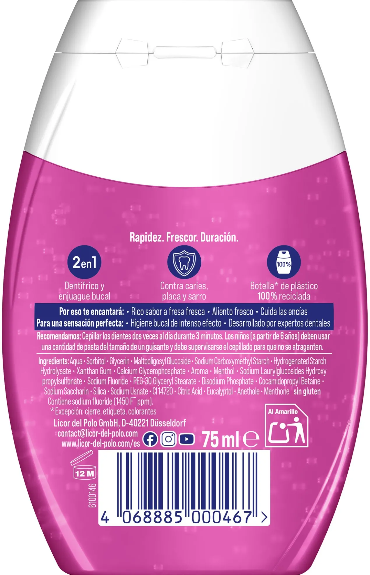 Dentifrice 2 en 1 Fraise Fraîche