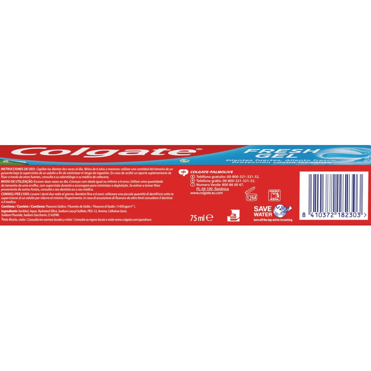 Dentifrice Fresh Gel Dents Fortes et Haleine Fraîche