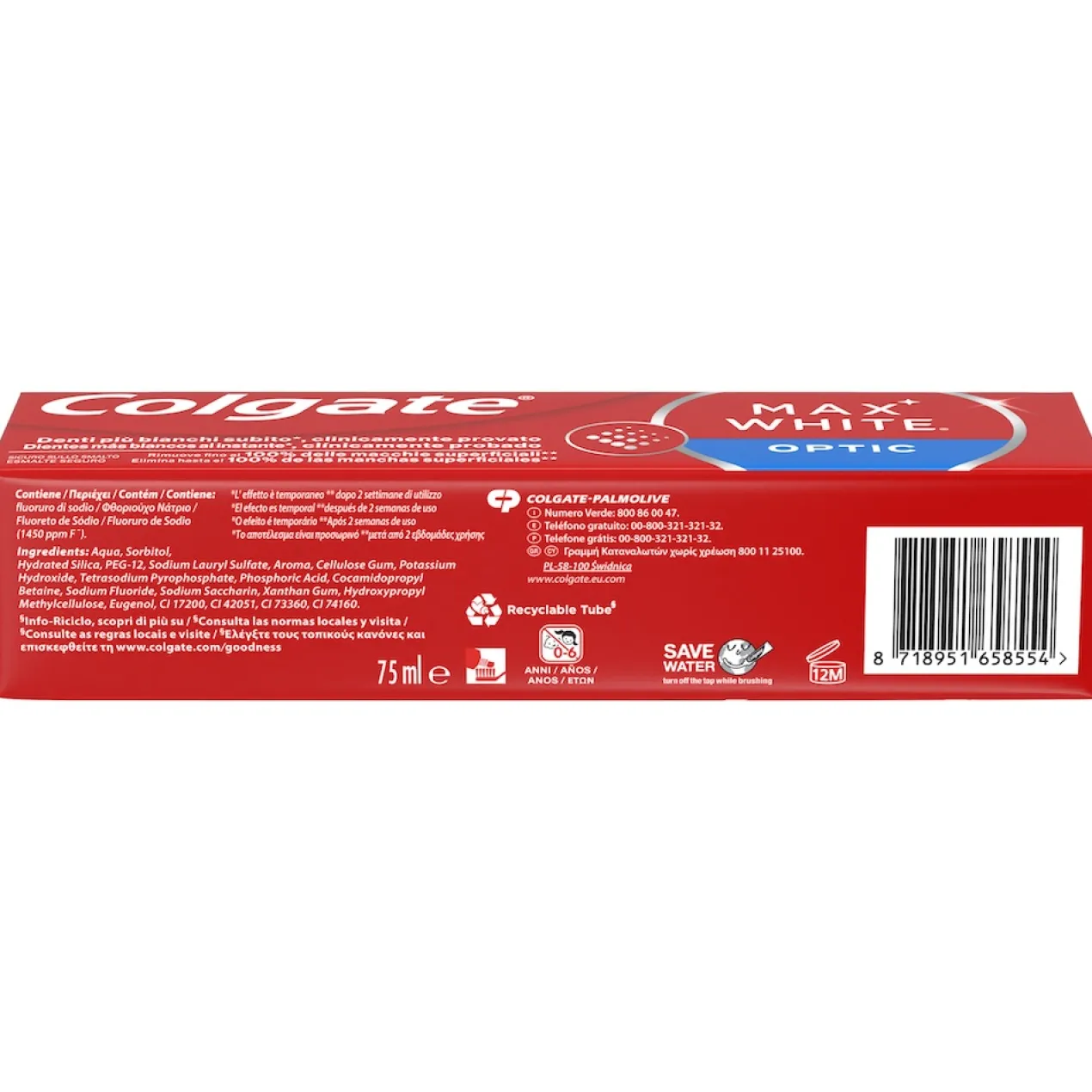 Dentifrice Max White Optic Blanchissant