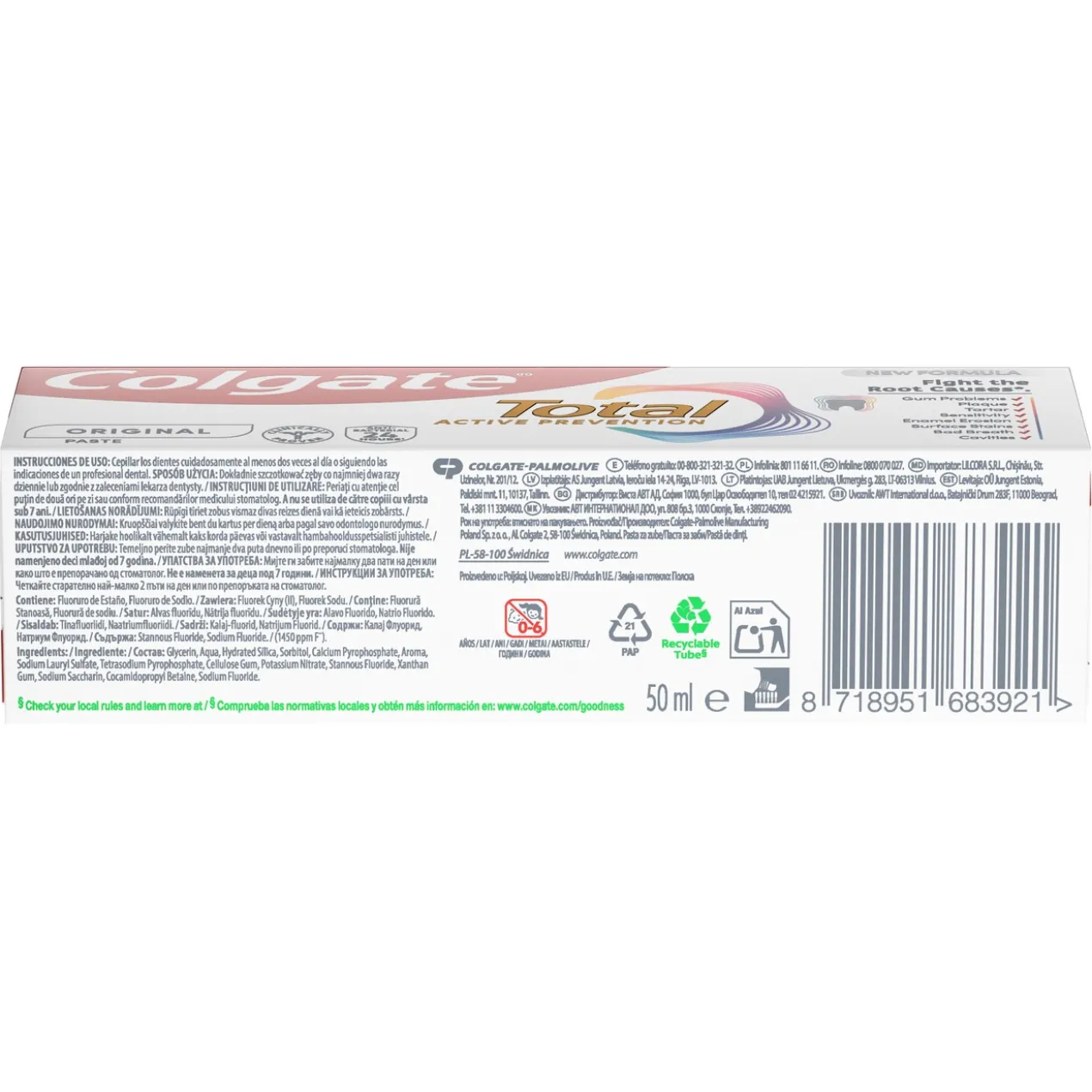 Dentifrice Protection Complète Total Original